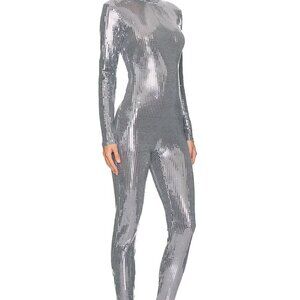 Shoreditch Ski Club Disco Jumpsuit Silver size XS NWT
